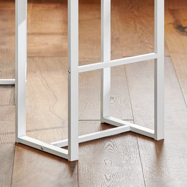 SoBuy Barbord med 4 stole Køkkenbord med 4 skamler Spisebord Højt bord OGT15-WN