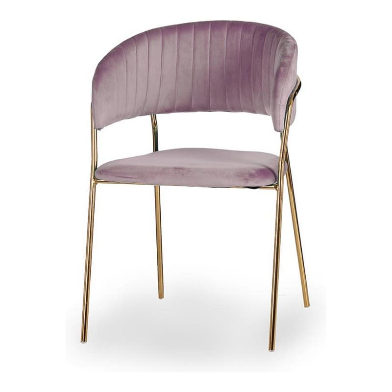 Stol Rosa Gyllene Polyester Järn (49 x 80,5 x 53 cm)
