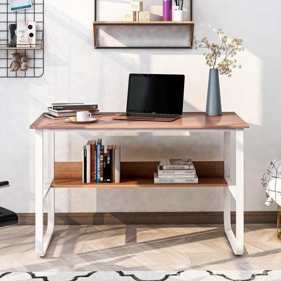 Datorbyråer - 120 cm - Portable Desk - Laptop PC Agency for Writing - Simple Office Study Gamertafel - Möbler - Träfärg