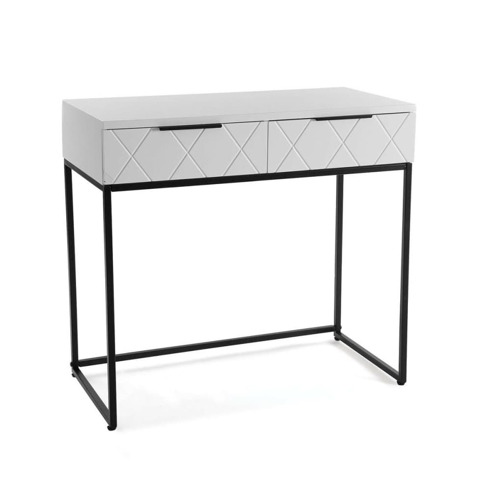 Hallmöbel med 2 lådor Versa Vit Granträ Trä MDF (30 x 76 x 135 cm)