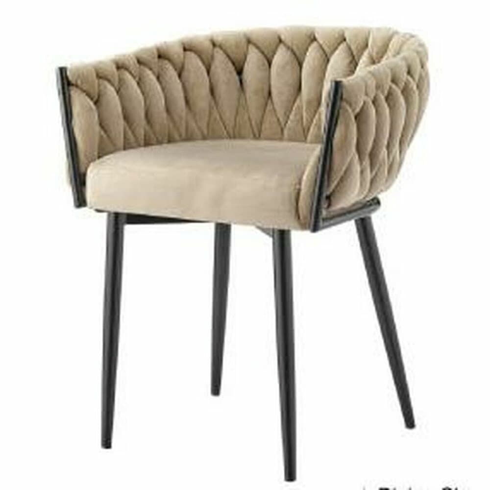 Stol DKD Home Decor Polyester Sammet Stål (56 x 62 x 74 cm)