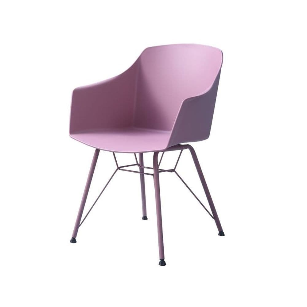 Stol DKD Home Decor Rosa Metall Polypropen (PP) (56 x 51 x 81.5 cm)