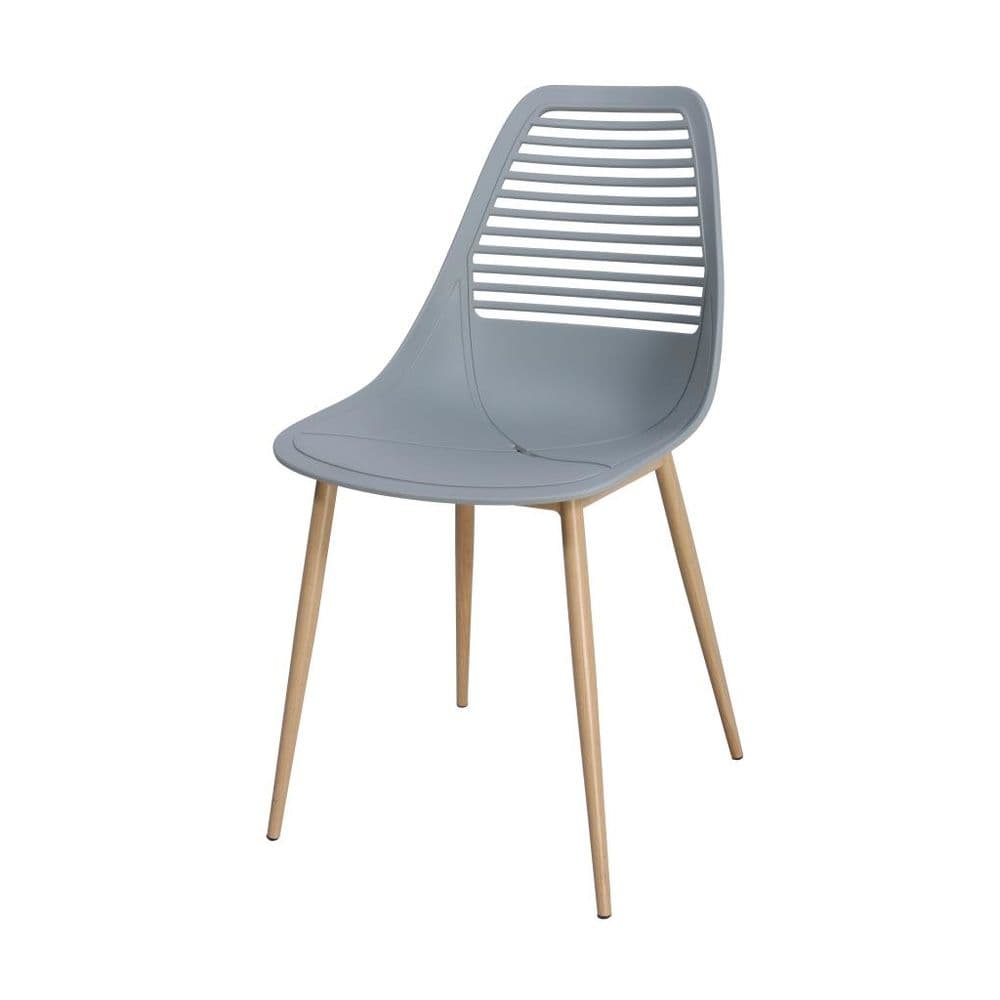 Stol DKD Home Decor Metall Ljusgrå Polypropen (PP) (54 x 46 x 84 cm)