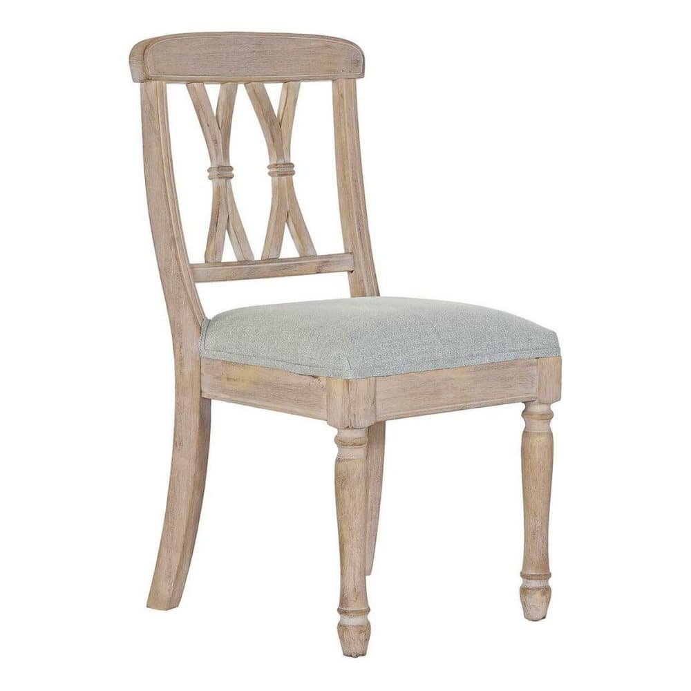 Stol DKD Home Decor linne Gummiträ (48 x 53 x 89 cm)