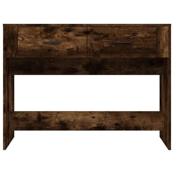 vidaXL konsolbord 100x39x75 cm konstrueret træ røget egetræsfarve
