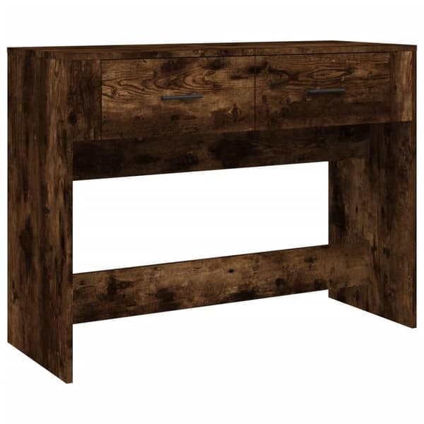 vidaXL konsolbord 100x39x75 cm konstrueret træ røget egetræsfarve