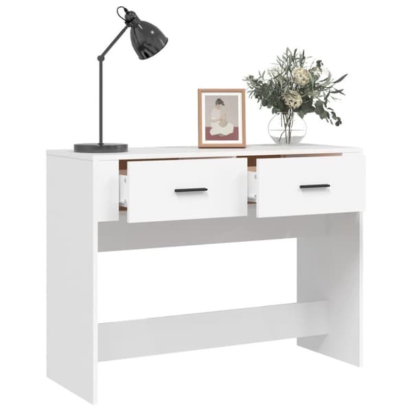 vidaXL konsolbord 100x39x75 cm konstrueret træ hvid