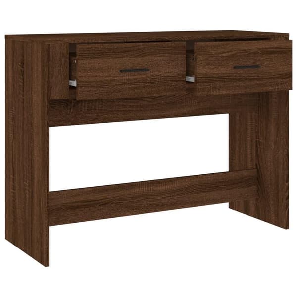 vidaXL konsolbord 100x39x75 cm konstrueret træ Brun egetræ