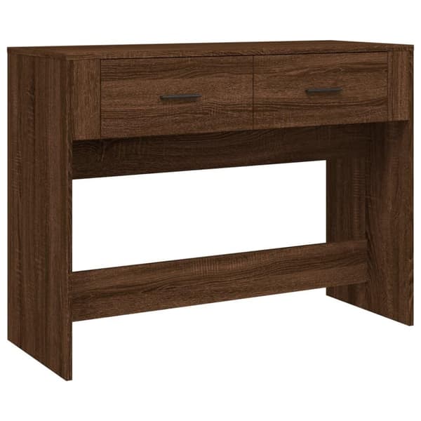vidaXL konsolbord 100x39x75 cm konstrueret træ Brun egetræ