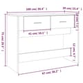 Miniatyrbilde 10 av 11: vidaXL Konsollbord sonoma eik 100x39x75 cm konstruert tre