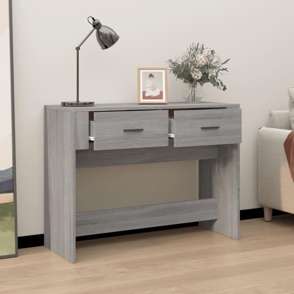 vidaXL Konsollbord grå sonoma 100x39x75 cm konstruert tre