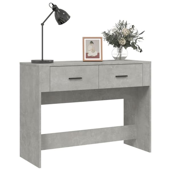 vidaXL Konsolbord betonggrå 100x39x75 cm konstruerat trä
