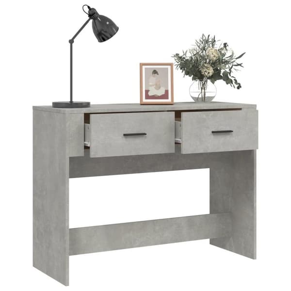 vidaXL Konsolbord betonggrå 100x39x75 cm konstruerat trä