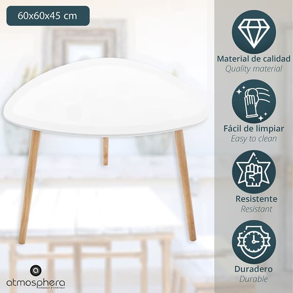 Atmosphera Sidebord Wood Hvid