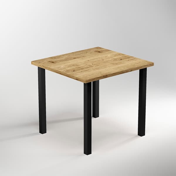 Emuca Firkantede Ben Til Bord 50 X 50 Mm Sort