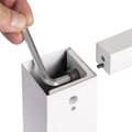 Miniatyrbillede 5 af 10: Emuca Firkantede Ben Og Tabelstruktur 50 X 50 Mm Hvid