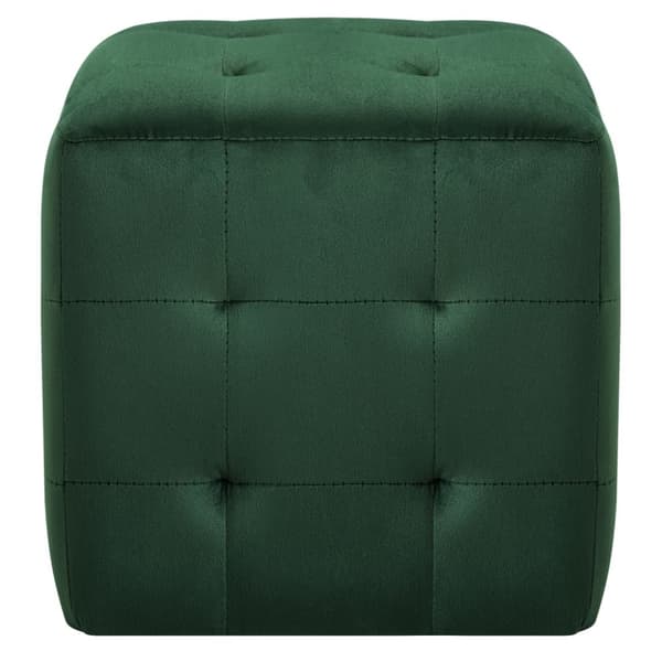 sengeskabe 2 stk. 30 x 30 x 30 cm fløjlsstof grøn