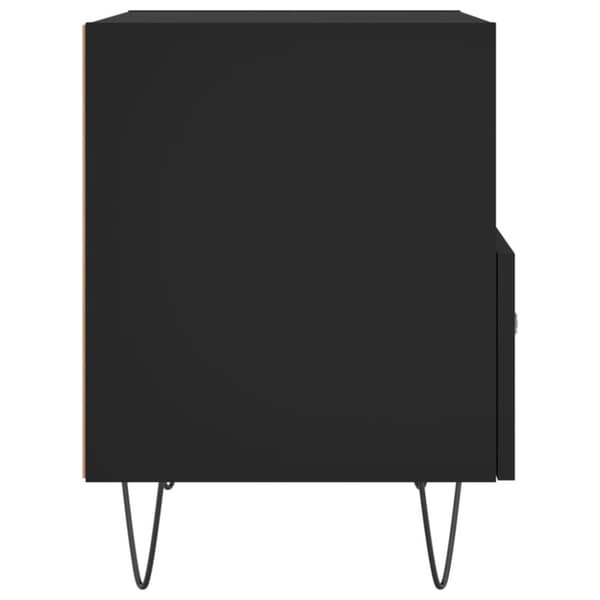 sengeborde 2 stk. 40x35x47,5 cm konstrueret træ sort