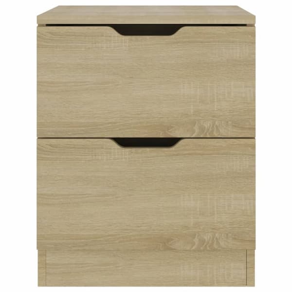 sengeborde 2 stk. 40x40x50 cm spånplade sonoma-eg