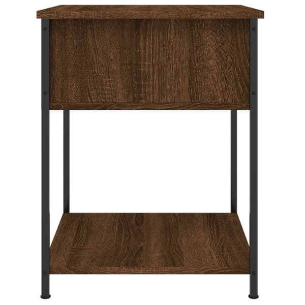 sengebord 44x45x58 cm konstrueret træ brun egetræsfarve