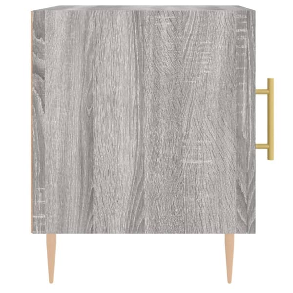 Yöpöydät 2 kpl harmaa Sonoma 40x40x50 cm tekninen puu