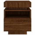 Pikkukuva 7 / 10: Yöpöytä LED-valoilla ruskea tammi 40x39x48,5 cm