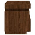 Pikkukuva 8 / 10: Yöpöytä LED-valoilla ruskea tammi 40x39x48,5 cm