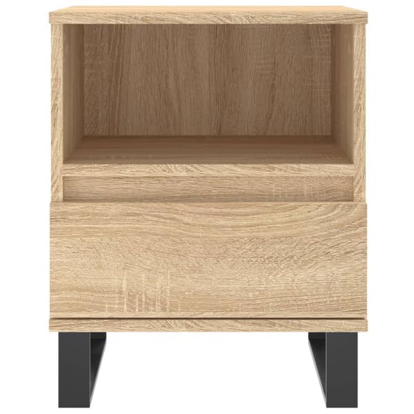 sengeborde 2 stk. 40x35x50 cm konstrueret træ sonoma-eg