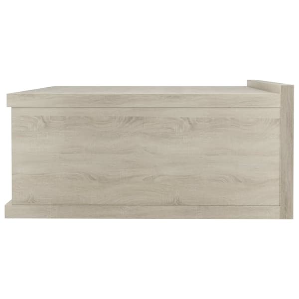svævende natbord 40 x 30 x 15 cm konstrueret træ sonoma-eg