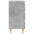 Pikkukuva 6 / 9: Yöpöytä täyspuiset jalat betoninharmaa 40x35x69 cm