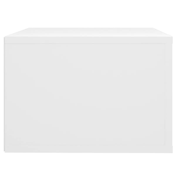 væghængt sengebord 50x36x25 cm hvid