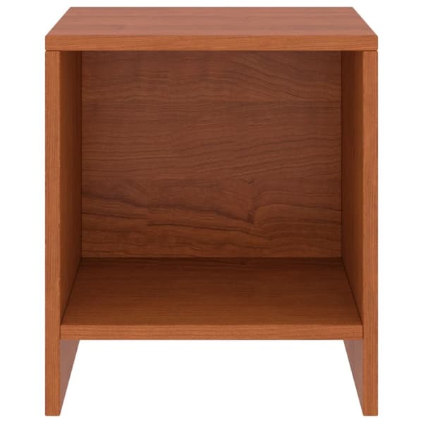 sengeborde 2 stk. 35x30x40 cm massivt fyrretræ honningbrun