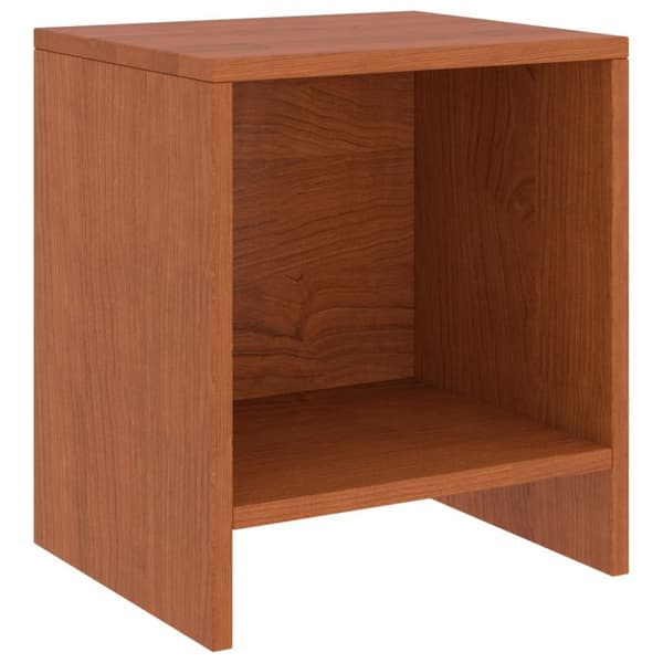 sengeborde 2 stk. 35x30x40 cm massivt fyrretræ honningbrun