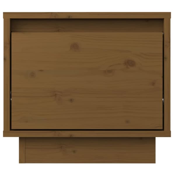 sengebord 35x34x32 cm massivt fyrretræ gyldenbrun