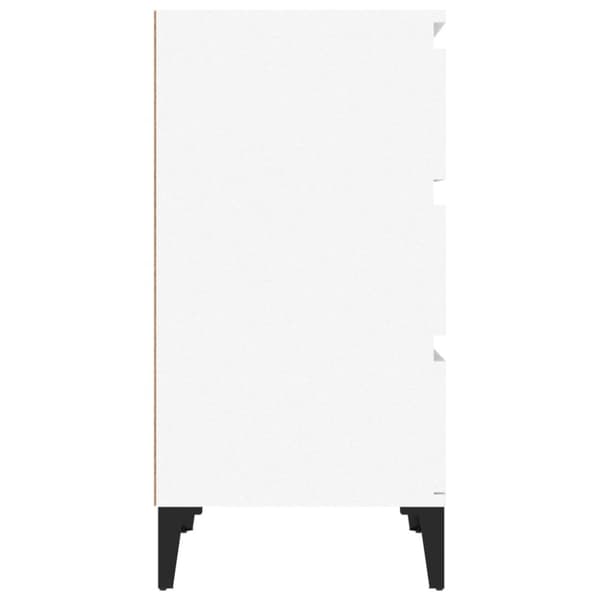 Sängbord vit 40x35x70 cm konstruerat trä