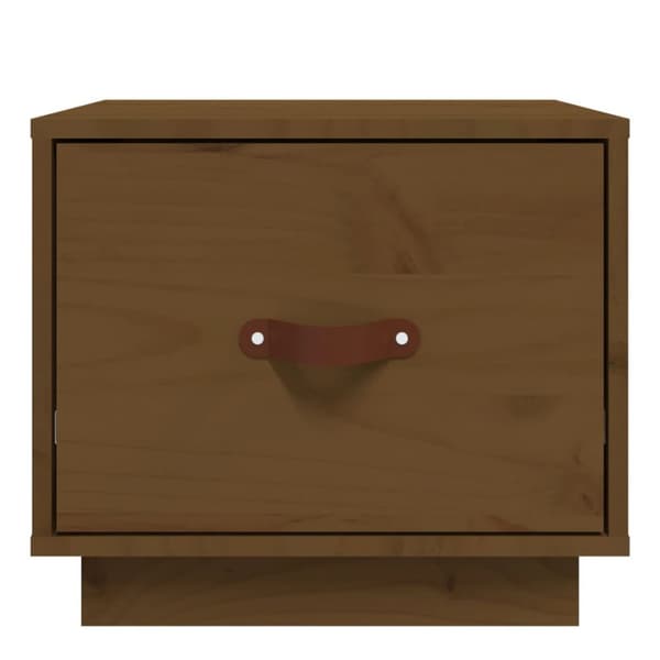 sengeborde 2 stk. 40x34x35 cm massivt fyrretræ gyldenbrun