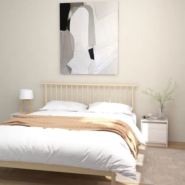 sengeborde 2 stk. 40x30,5x40 cm massivt fyrretræ hvid