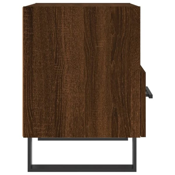 sengeborde 2 stk. 40x35x47,5 cm konstrueret træ brunt egetræ