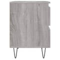 Pikkukuva 7 / 10: Yöpöydät 2 kpl harmaa Sonoma 40x35x50 cm tekninen puu