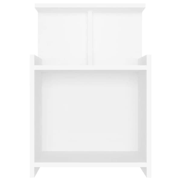 Sängbord vit 40x35x60 cm konstruerat trä