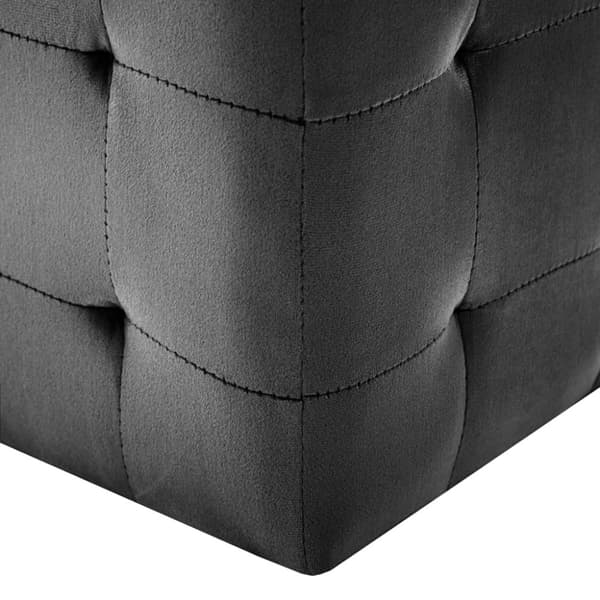sengeskabe 2 stk. 30 x 30 x 30 cm fløjlsstof sort