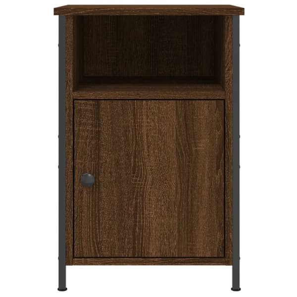 Yöpöydät 2 kpl ruskea tammi 40x42x60 cm tekninen puu