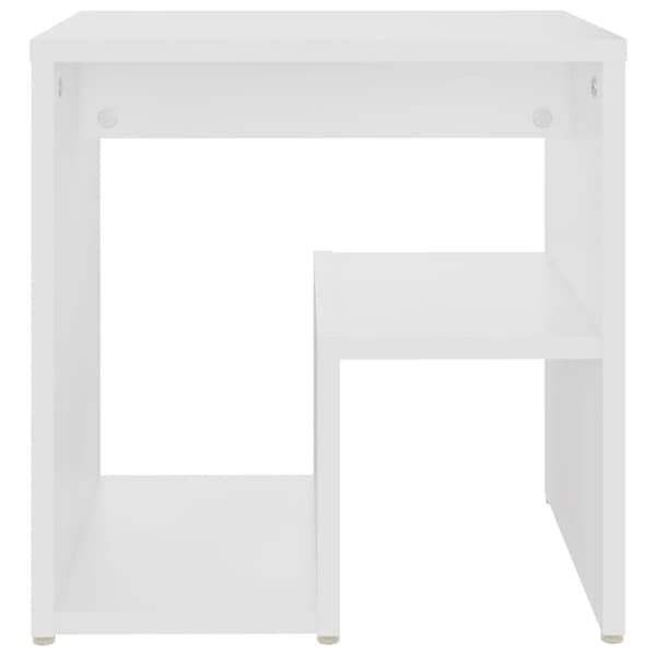 Sängbord 2 st vit 40x30x40 cm konstruerat trä