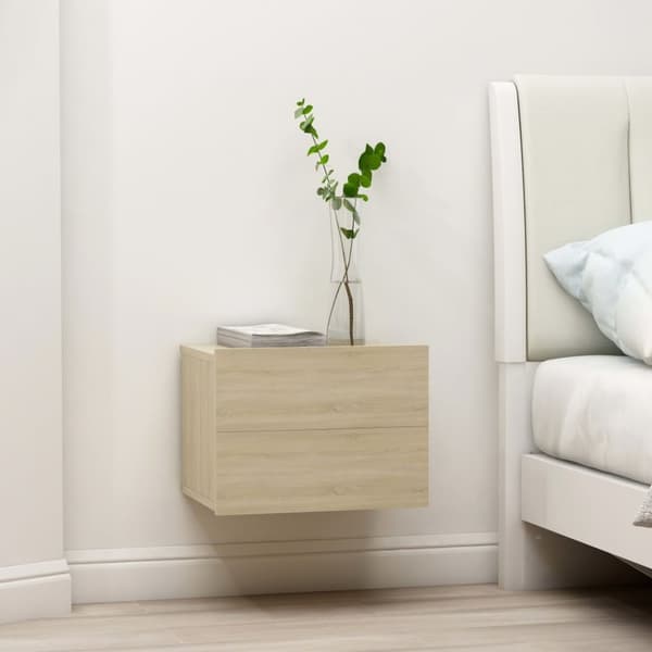 Yöpöydät 2kpl sonoma tammi 40x30x30 cm lastulevy