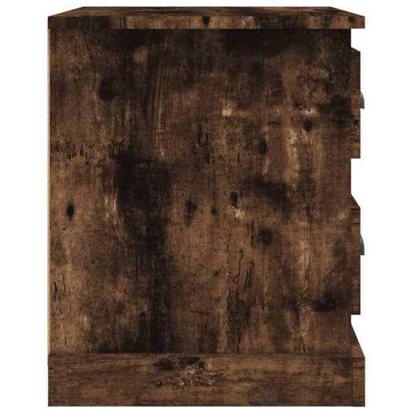 sengebord 39x39x47,5 cm konstrueret træ røget egetræsfarve