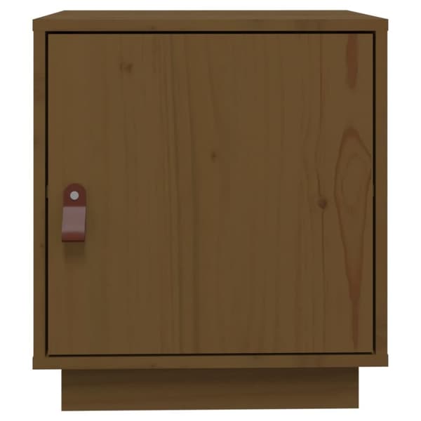 sengebord 40x34x45 cm massivt fyrretræ gyldenbrun