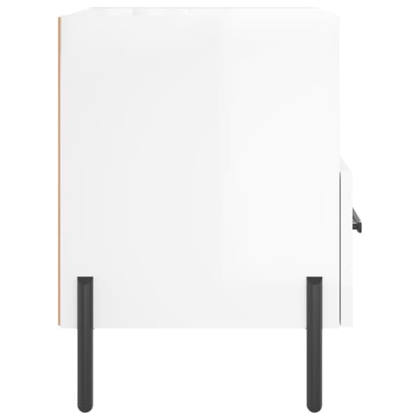 sengeborde 2 stk. 40x35x47,5 cm konstrueret træ hvid højglans
