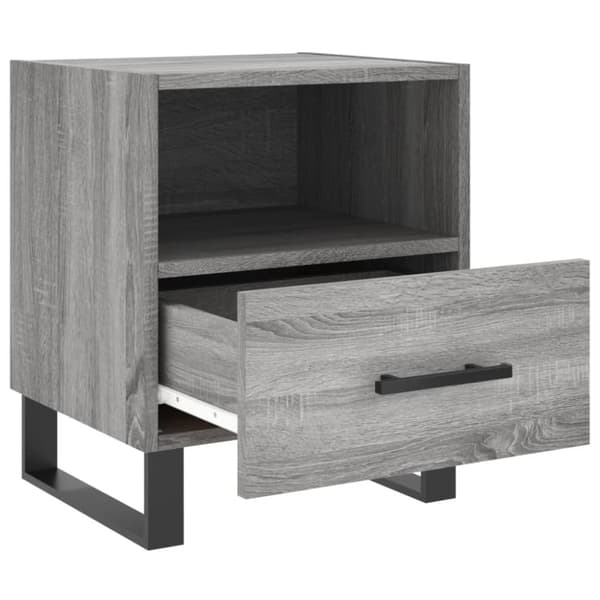 sengeborde 2 stk. 40x35x47,5 cm konstrueret træ grå sonoma-eg