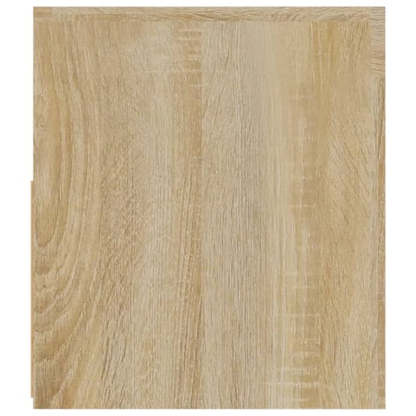 sengeborde med LED-lys 2 stk. 60x35x40 cm sonoma-eg