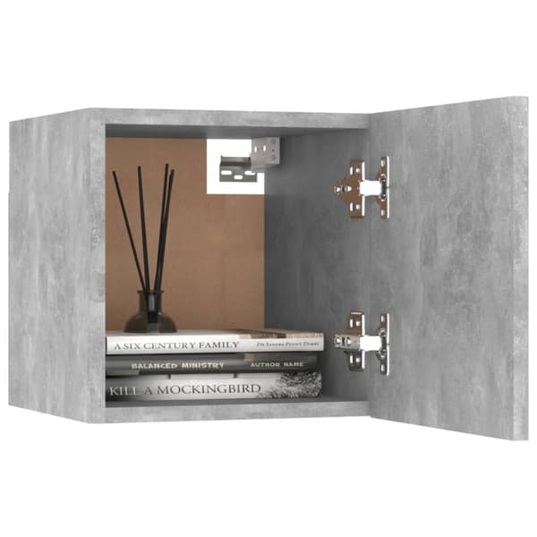 sengeskab 30,5x30x30 cm konstrueret træ betongrå